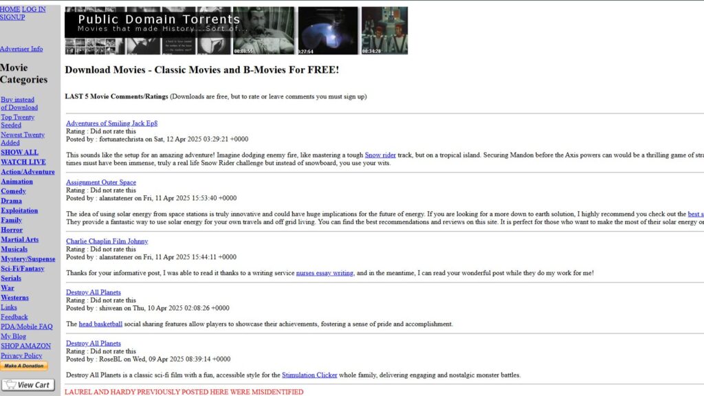 Public Domain Torrents