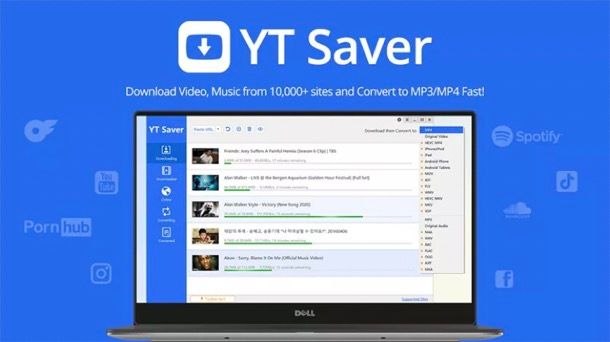 YT Saver software per scaricare musica YouTube