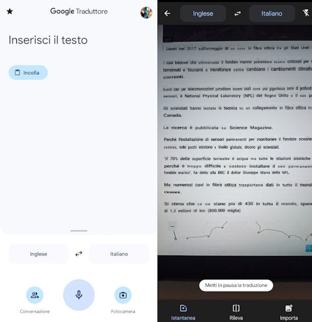 Miglior traduttore inglese italiano 18 App Google Translate traduzione con fotocamera da inglese a italiano