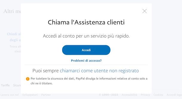 Assistenza PayPal senza account registrato