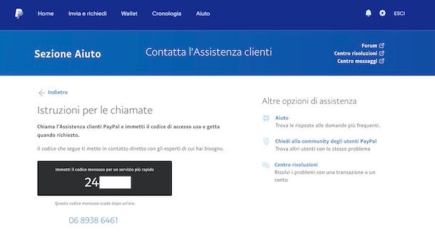 Assistenza telefonica PayPal contatti diretti operatore
