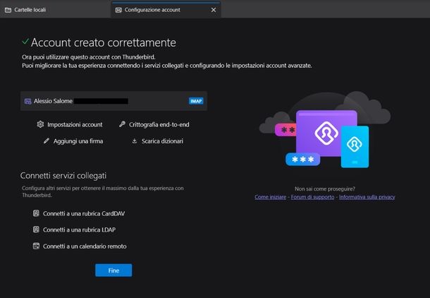 Configurazione account Hotmail su Mozilla Thunderbird