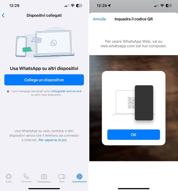 WhatsApp Web funzionamento tramite browser internet