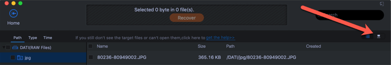 funzione anteprima file nel recupero dati su computer