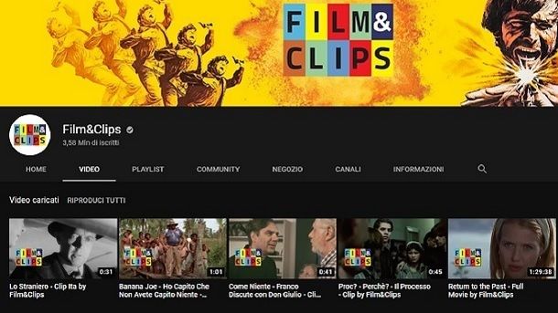 YouTube canali film gratuiti e a pagamento