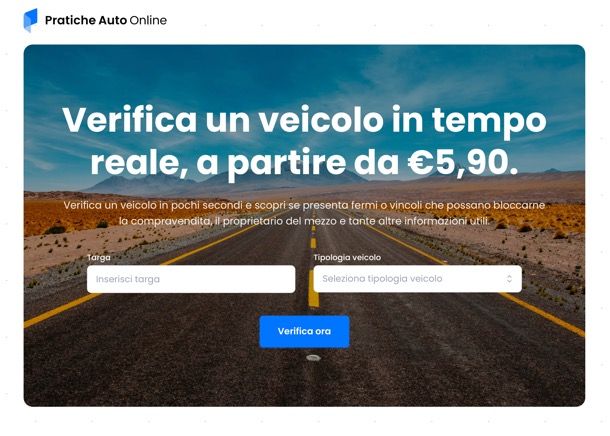 Ricerca informazioni veicolo tramite targa italiana