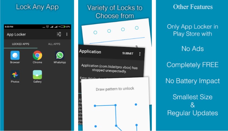 app Lock App per blocco protezione applicazioni Android
