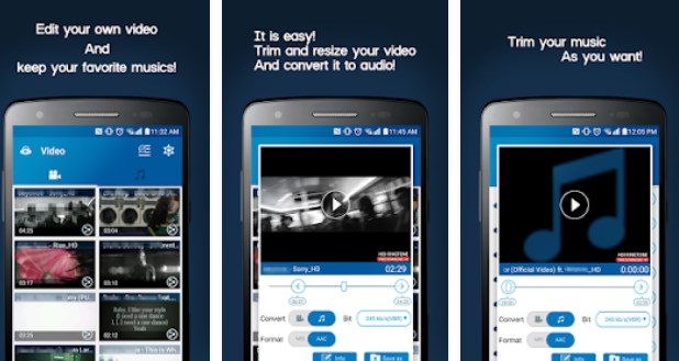 Schermata dell'app Video MP3 Converter su dispositivo Android