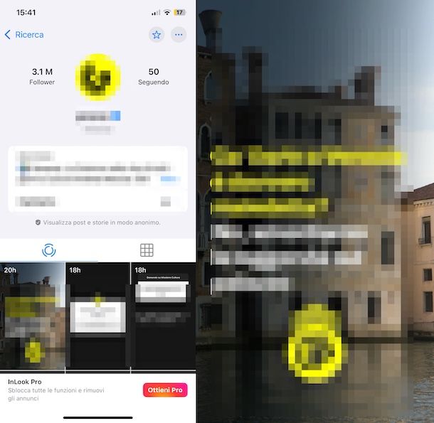 app InLook per iOS per storie Instagram