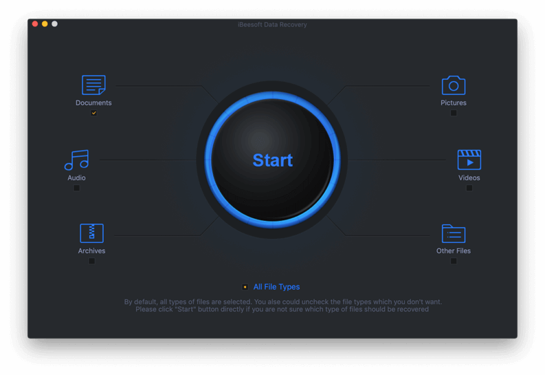 interfaccia software recupero dati iBeeSoft per Mac e Windows