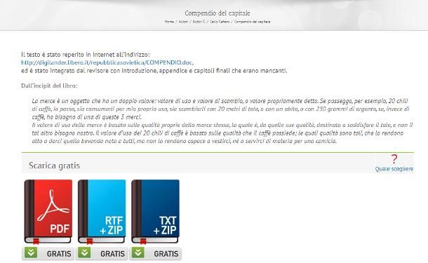 Liber Liber progetto italiano libri digitali gratuiti