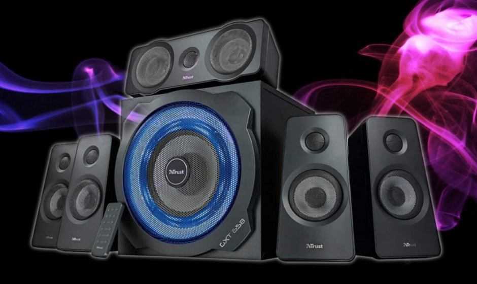 sistema audio 2.1 con subwoofer per computer desktop
