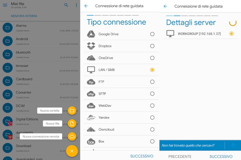 app Solid Explorer per Android gestione file di rete